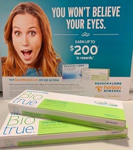 $200 savings for BioTrue 1-day CL’s